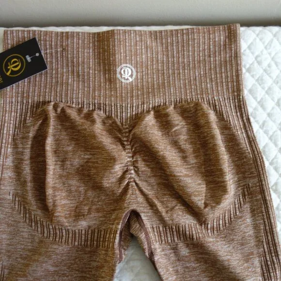 NWT PULSE REVIVE High Rise Heather Rust Cropped Leggings – Med - Picture 3 of 6